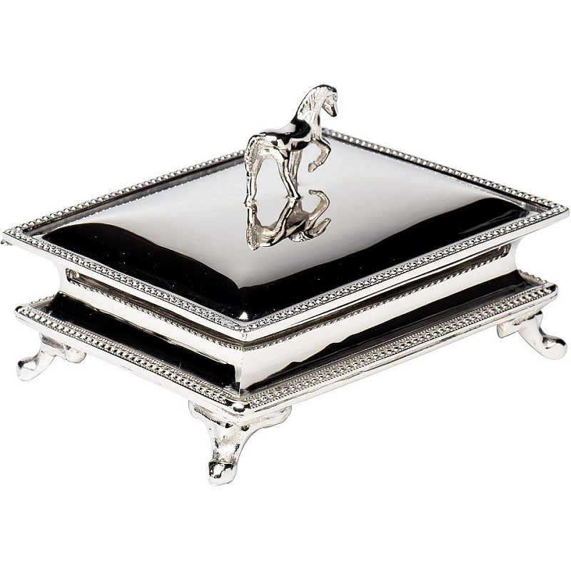Шкатулка Transparent horse Черный Серебряный Шкатулка Transparent horse Черный Серебряный в Костроме | Loft Concept
