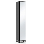 Шкаф-пенал с зеркальной дверцей и фасадом цвета графит Strict Lines варинант исполнения - 1 | Loft Concept в Костроме