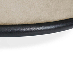 Банкетка круглая бежевый велюр на 4-х металлических ножках черного цвета SANJAY варинант исполнения - 3 | Loft Concept в Костроме