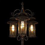 Уличный фонарь с тремя стеклянными плафонами и коваными элементами Elysian Lanterns варинант исполнения - 5 | Loft Concept в Костроме