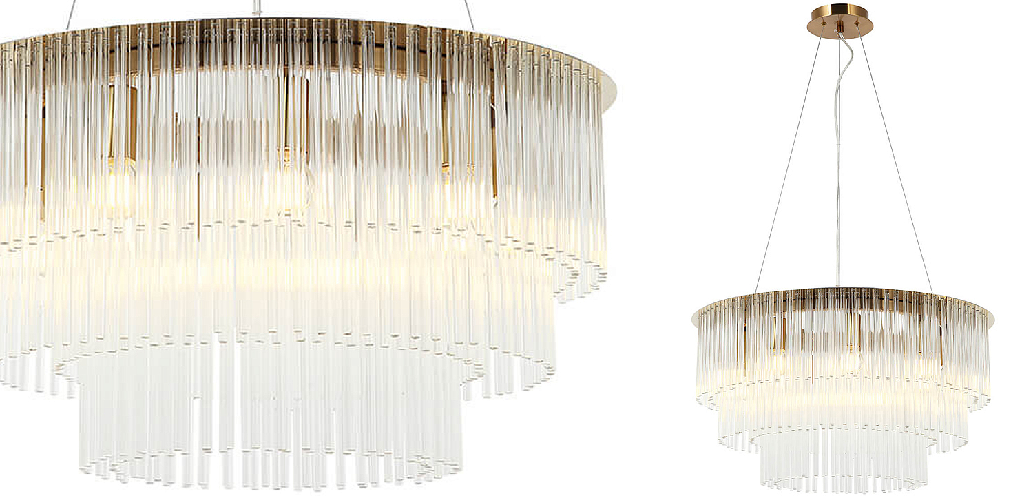 Люстра Harrison Chandelier gold 9 lamp Люстра Harrison Chandelier gold 9 lamp - Loft-Concept в Костроме