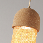 Подвесной светильник натуральная пробка с бахромой Natural Cork варинант исполнения - 3 | Loft Concept в Костроме