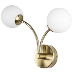 Бра с 2-мя круглыми плафонами из матового стекла Pearl Suspension Light Wall Lamp варинант исполнения - 1 | Loft Concept в Костроме