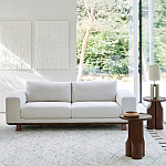 Круглый приставной стол из массива ореха Balu Wooden Side Table варинант исполнения - 6 | Loft Concept в Костроме