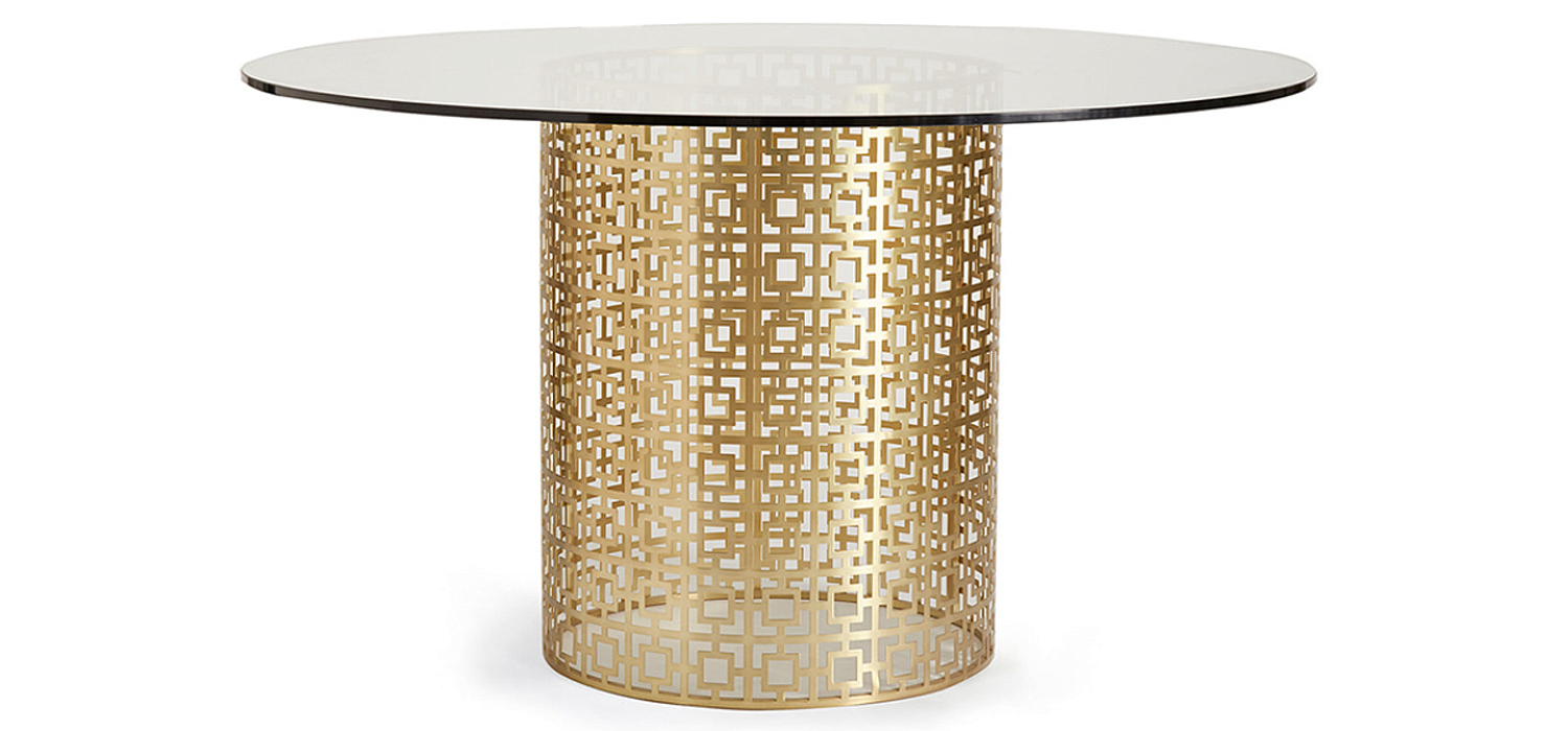 Обеденный стол Jonathan Adler Nixon Dining Table столешница Стекло Обеденный стол Jonathan Adler Nixon Dining Table столешница Стекло - Loft-Concept в Костроме