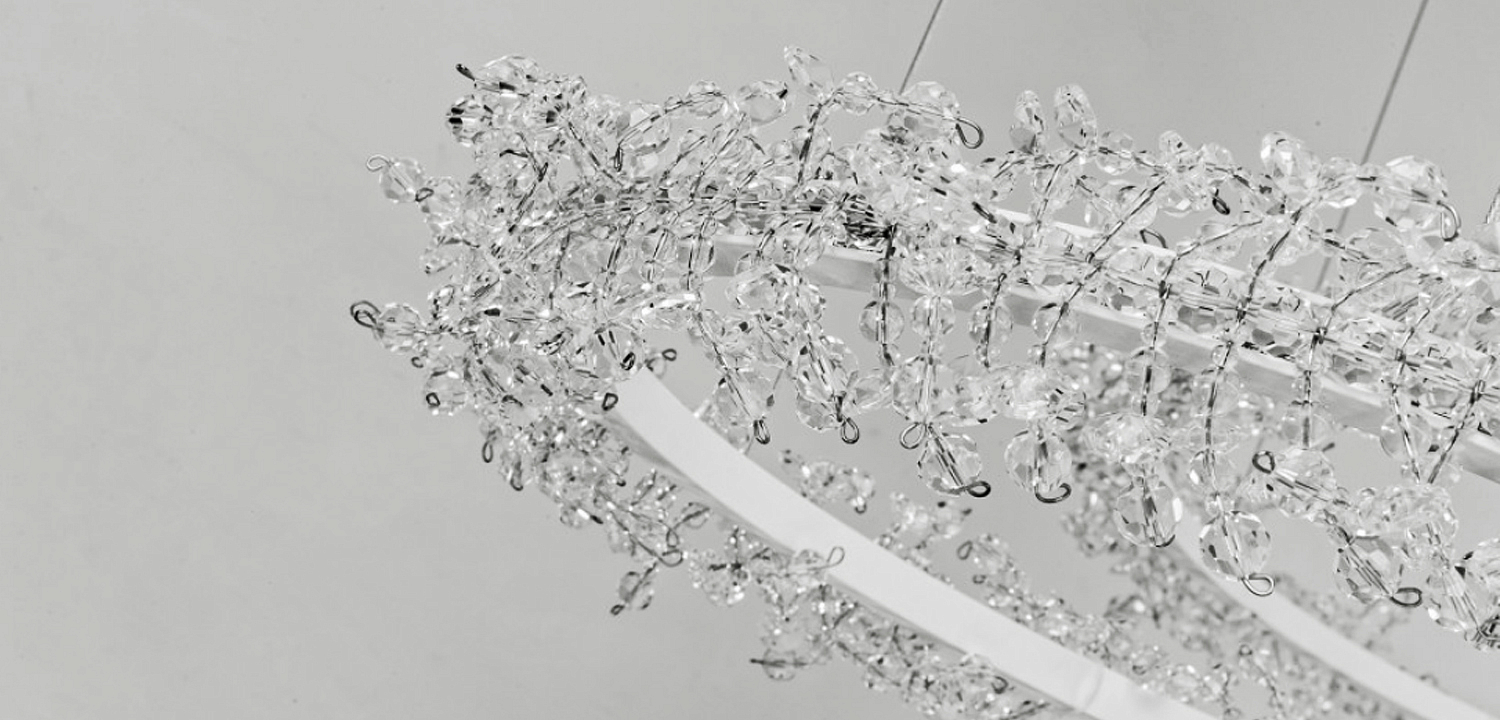 Люстра Crystal round chandelier 3 кольца Белый Люстра Crystal round chandelier 3 кольца Белый - Loft-Concept в Костроме