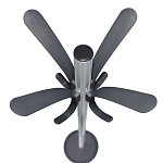 Вешалка серого цвета с 4-мя крючками из пластика Curves Hangers варинант исполнения - 2 | Loft Concept в Костроме