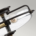 Потолочный светильник со стеклянным плафоном на изогнутых кронштейнах Quoizel  варинант исполнения - 6 | Loft Concept в Костроме