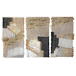 Триптих Геометрический гобелен бежевый Figurative Beige Wall Hangings варинант исполнения - 4 | Loft Concept в Костроме