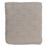 Плед из хлопка рельефной вязки бежево-серого цвета Waffle Comfort варинант исполнения - 4 | Loft Concept в Костроме