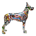 Статуэтка Graffiti Great Dane Поп-Арт варинант исполнения - 2 | Loft Concept в Костроме
