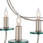 Люстра серебряного цвета с изогнутыми элементами каркаса Twisted Iron Chandelier варинант исполнения - 2 | Loft Concept в Костроме