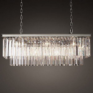 Люстра ODEON CLEAR GLASS FRINGE nickel