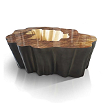 Кофейный стол Burl Exotic tree Coffee Table Black варинант исполнения - 1 | Loft Concept в Костроме