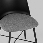 Стул из прочного пластика на металлическом основании Anora Black варинант исполнения - 7 | Loft Concept в Костроме