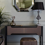 Настольная лампа с черным конусообразным абажуром Glass Flask варинант исполнения - 1 | Loft Concept в Костроме