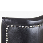 Кресло из натуральной кожи на 4-х деревянных ножках из массива бука Daniel Leather Armchair black варинант исполнения - 5 | Loft Concept в Костроме