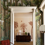 Обои ручная роспись Redwoods Sequoia on Sterling Silver gilded paper варинант исполнения - 2 | Loft Concept в Костроме