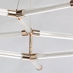 Люстра с геометрической конструкцией из вытянутых цилиндрических плафонов Hex Scaffold  варинант исполнения - 5 | Loft Concept в Костроме