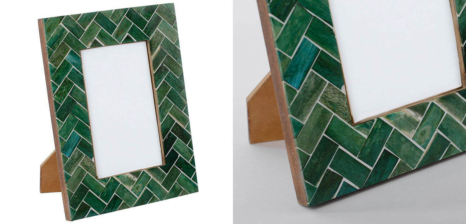 Фоторамка кость Green Indian Bone Inlay photo frame Фоторамка кость Green Indian Bone Inlay photo frame - Loft-Concept в Костроме