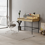 Стол письменный с выдвижным ящиком цвета древесины LEILA WORKING TABLE OAK ANTHRACITE варинант исполнения - 8 | Loft Concept в Костроме