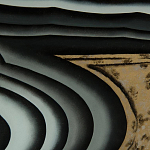 Дизайнерский комод с 4-мя дверцами в черно-золотых тонах Calista варинант исполнения - 1 | Loft Concept в Костроме