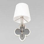Бра с белым текстильным абажуром и фигурным основанием с зеркальной вставкой Vitorino варинант исполнения - 22 | Loft Concept в Костроме