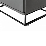 Стеллаж книжный цвета графит с 3-мя открытыми полками и дверкой Strict Lines варинант исполнения - 3 | Loft Concept в Костроме