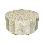 Стол кофейный с отделкой раковинами устриц Coastal Charm варинант исполнения - 2 | Loft Concept в Костроме