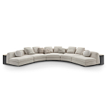 Большой угловой Диван California трансформер с приставными деревянными модулями   варинант исполнения - 1 | Loft Concept в Костроме