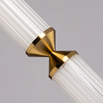 Подвесной светильник с двумя белыми рифлеными цилиндрическими плафонами Golden Swirl варинант исполнения - 7 | Loft Concept в Костроме