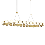 Люстра овальная с круглыми светодиодными источниками света Maxine Light варинант исполнения - 2 | Loft Concept в Костроме