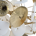Люстра с белыми и золотистыми цветами Dahlia Flowers Lamp варинант исполнения - 5 | Loft Concept в Костроме