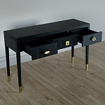 Дизайнерский Письменный стол Elsa Dreams Black с тремя ящиками варинант исполнения - 4 | Loft Concept в Костроме