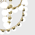 Люстра подвесная светодиодная с круглыми плафонами белого цвета PEARLS Suspension 39  варинант исполнения - 5 | Loft Concept в Костроме