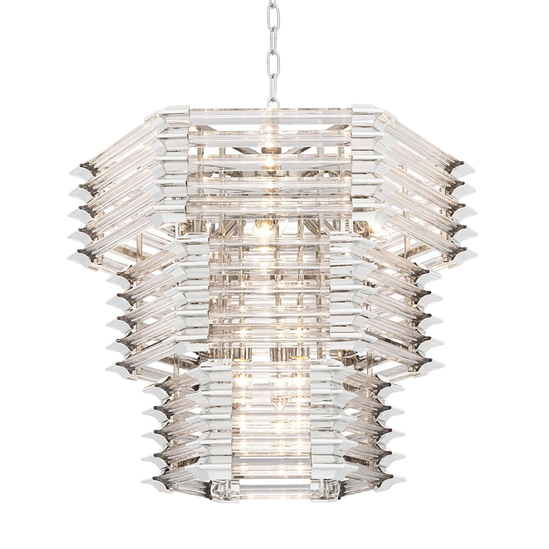 Люстра Chandelier Wren Никель Прозрачный (Transparent) Люстра Chandelier Wren Никель Прозрачный (Transparent) в Костроме | Loft Concept