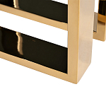 Столик журнальный квадратный с основанием в оттенках хром и золото Harmony Color and Shapes варинант исполнения - 3 | Loft Concept в Костроме