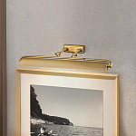 Светильник для картин цвета состаренная латунь с широким плафоном на прямоугольном основании Elstead Lighting варинант исполнения - 6 | Loft Concept в Костроме