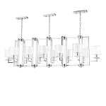 Люстра прямоугольной формы с 12-ю цилиндрическими плафонами из стекла Laurent варинант исполнения - 3 | Loft Concept в Костроме