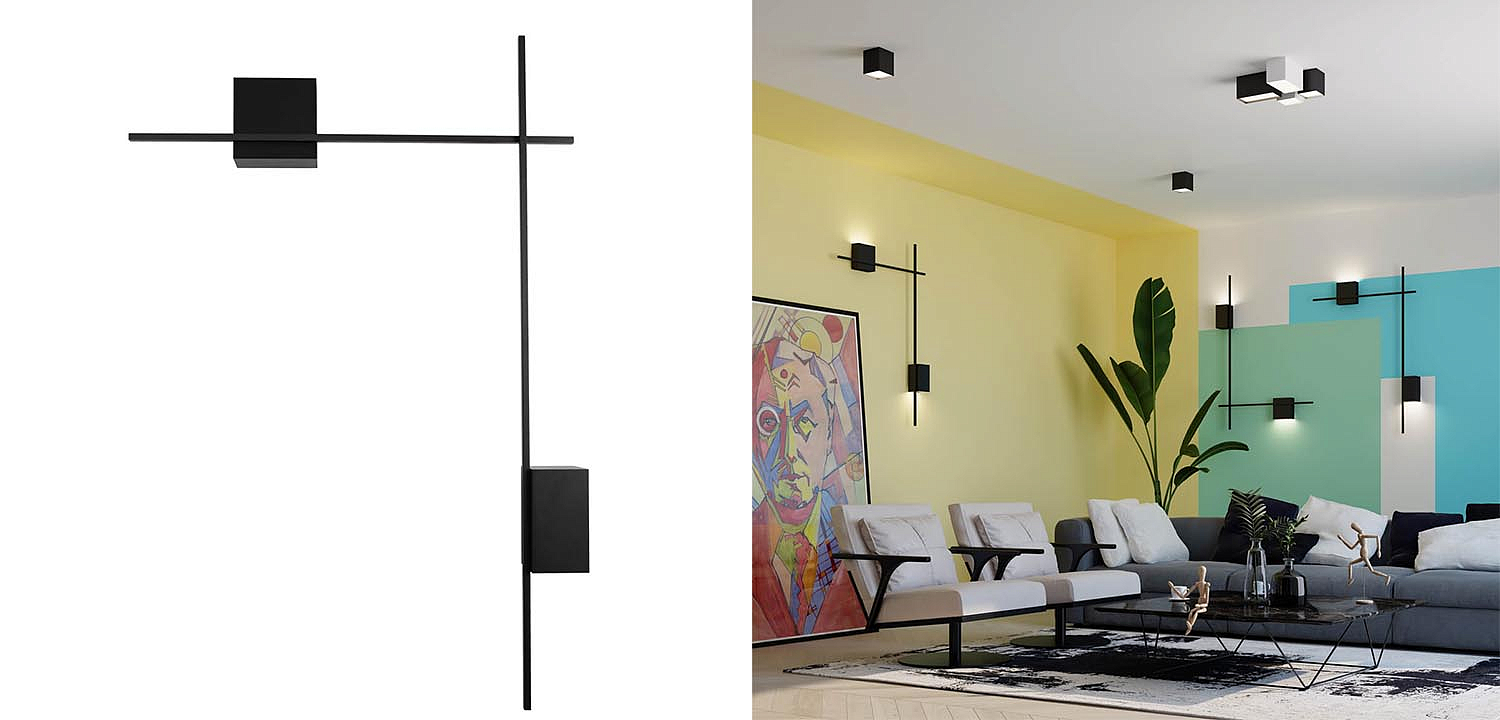 Бра Blocks Wall Light Black Angle Бра Blocks Wall Light Black Angle - Loft-Concept в Костроме