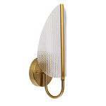 Бра с изогнутым рельефным плафоном Textured Glass варинант исполнения - 1 | Loft Concept в Костроме