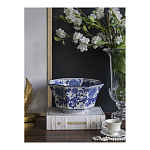 Чаша белая с синим цветочным узором Chino Dishes варинант исполнения - 3 | Loft Concept в Костроме