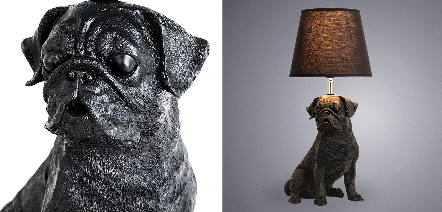 Настольная лампа Black Bulldog Table Lamp Настольная лампа Black Bulldog Table Lamp - Loft-Concept в Костроме
