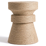 Приставной стол с отделкой из джута Juti D35 см варинант исполнения - 2 | Loft Concept в Костроме