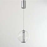 Подвесной светильник с плафоном в форме шара Inner Gleam Orb silver варинант исполнения - 9 | Loft Concept в Костроме