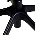 Стул с мягкой оранжевой обивкой из велюра и подъемно-поворотным механизмом на черных колесиках Harper Orange варинант исполнения - 7 | Loft Concept в Костроме