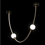 Подвесной светильник в форме дуги с белыми шарообразными плафонами Flos Wireline Lighting варинант исполнения - 1 | Loft Concept в Костроме