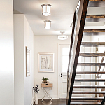 Потолочный светильник для ванных комнат со стеклянным плафоном и одной лампой Hinkley варинант исполнения - 5 | Loft Concept в Костроме