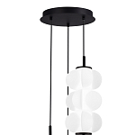 Люстра светодиодная каскадная с 3-мя белыми воздушными плафонами Glowing Cloud варинант исполнения - 5 | Loft Concept в Костроме