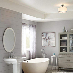 Потолочный светильник с цилиндрическим плафоомн из опалового матового стекла с металлическим обручем Feiss варинант исполнения - 5 | Loft Concept в Костроме